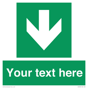 Safe condition Custom arrow down sign